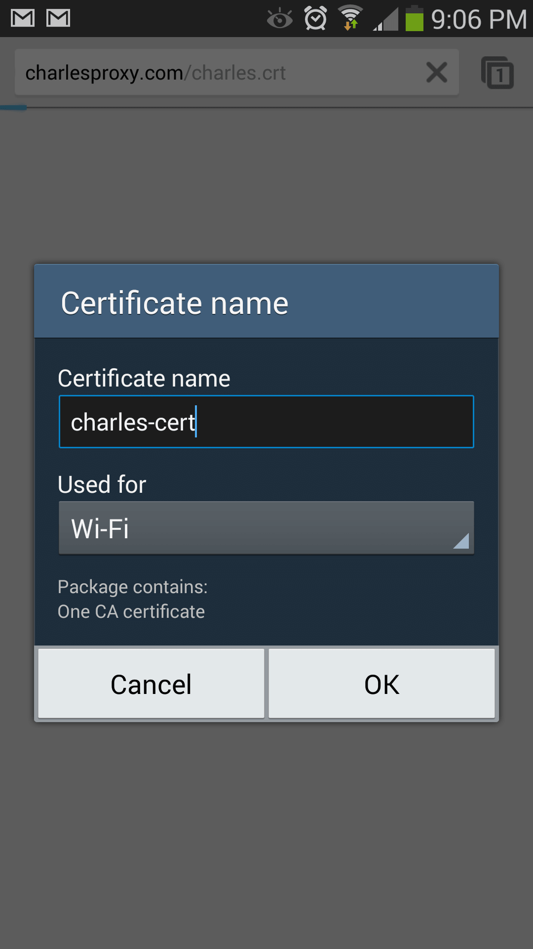 Install Charles Certificate