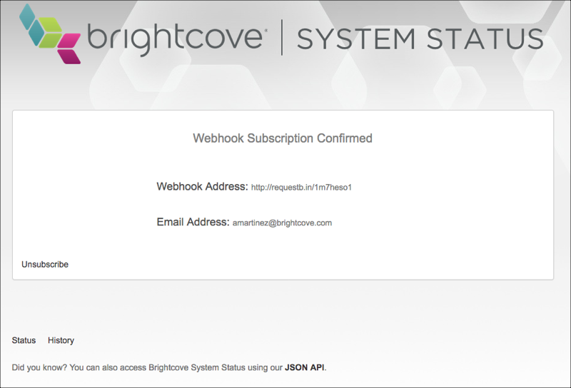 webhook status